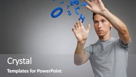  Presentation with letters - Slide deck featuring english literature - man working with a set background and a gray colored foreground