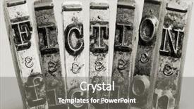  Presentation with fiction - Beautiful PPT layouts featuring english literature - word fiction made from old backdrop and a gray colored foreground