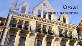  Presentation with london - PPT layouts consisting of english mansion - historic london architecture background and a light blue colored foreground