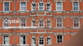  Presentation with victorian - Beautiful presentation featuring english mansion - red-bricked victorian college building backdrop and a coral colored foreground