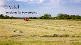  Presentation with rural - Audience pleasing PPT layouts consisting of english rural landscape with tractor backdrop and a light blue colored foreground