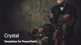  Presentation with shooting - Theme consisting of english setter and shotgun background and a dark gray colored foreground