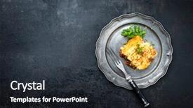  Presentation with english - Cool new PPT theme with english shepherds pie as top backdrop and a wine colored foreground