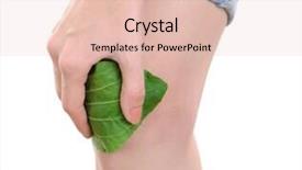  Presentation with plantain - Cool new slides with english soldier - plantain leaves on knee isolated backdrop and a lemonade colored foreground