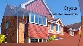  Presentation with brick - Audience pleasing presentation theme consisting of english structure - red brick house backdrop and a light blue colored foreground