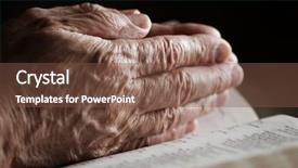  Presentation with prayer - PPT theme having english study - morning prayer special toned film-grained background and a tawny brown colored foreground