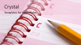  Presentation with planner - Amazing slide deck having english subject - open day planner backdrop and a lemonade colored foreground