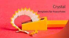  Presentation with pencil scantron - Presentation theme consisting of english subject - pencil pencil sharpener and shavings background and a  colored foreground
