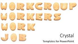  Presentation with work - PPT theme enhanced with english task - words work-group workers work job background and a  colored foreground