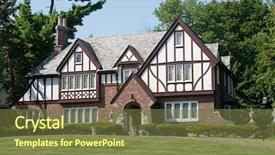 Presentation with tudor - Slides enhanced with english tudor mansion background and a tawny brown colored foreground