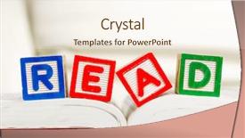  Presentation with educational - Cool new PPT theme with english vocabulary - educational reading concept backdrop and a cream colored foreground
