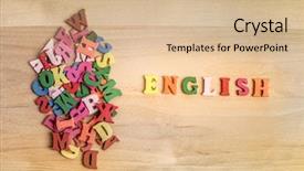  Presentation with wood board - Presentation featuring english wooden letters near background and a lemonade colored foreground