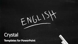  Presentation with english - Slides consisting of english background and a black colored foreground