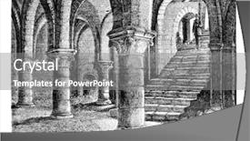  Presentation with barn - Beautiful presentation theme featuring tithes - underground the tithe barn backdrop and a gray colored foreground