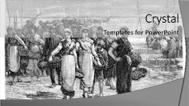  Presentation with boats - Presentation design with engraved illustration magasin pittoresque 1875 background and a light gray colored foreground