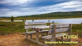  Presentation with scandinavia - Cool new slide deck with engraved name of peer backdrop and a tawny brown colored foreground
