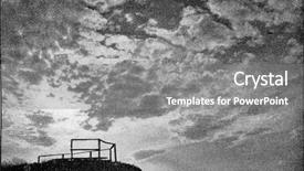  Presentation with vintage - Amazing PPT theme having engraving - photographic study of clouds vintage backdrop and a gray colored foreground