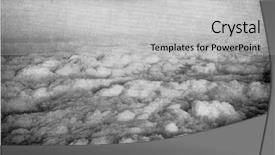  Presentation with balloon - Beautiful theme featuring engraving - sea of clouds seen backdrop and a light gray colored foreground