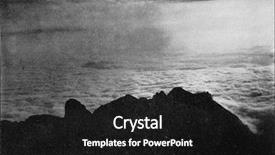  Presentation with mountain top - Beautiful PPT layouts featuring engraving - sea of fog seen backdrop and a dark gray colored foreground
