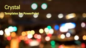  Presentation with street lights - Slide deck having enigma - blurry background image of defocused background and a wine colored foreground