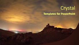  Presentation with medieval - Slides having enisala-medieval-fortress-also-referred background and a tawny brown colored foreground