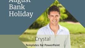  Presentation with summer holiday - PPT theme enhanced with enjoy-august-bank-holiday-text background and a yellow colored foreground
