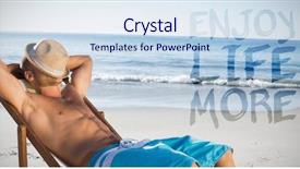  Presentation with sun life insurance - Beautiful theme featuring enjoy life more against shirtless backdrop and a sky blue colored foreground