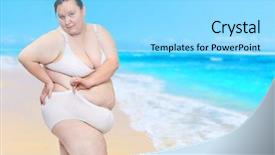  Presentation with happy life - Presentation design featuring enjoy life on tropical beach background and a arctic colored foreground