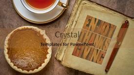  Presentation with bound - Slide deck enhanced with enjoy-thanksgiving-letterpress-typography background and a red colored foreground