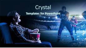  Presentation with mixed reality - PPT layouts having enjoy the reality of game mixed media background and a navy blue colored foreground