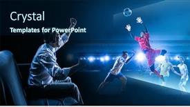  Presentation with mixed reality - Beautiful slide deck featuring enjoy-the-reality-of-game backdrop and a navy blue colored foreground