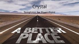  Presentation with desert - Beautiful PPT theme featuring enjoy your retirement - better place written on desert backdrop and a light gray colored foreground