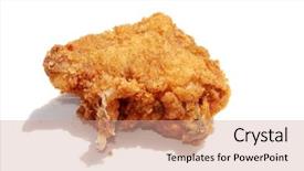  Presentation with food chicken - Presentation theme with enjoyed around the world background and a coral colored foreground