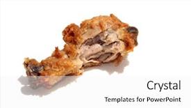  Presentation with fried chicken - Colorful presentation enhanced with enjoyed around the world backdrop and a white colored foreground