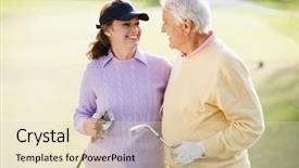  Presentation with golf - Slides featuring enjoying a game of golf background and a lemonade colored foreground