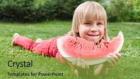  Presentation with filipino elementary subject - Presentation theme with enjoying eating slice of juicy background and a seafoam green colored foreground