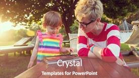  Presentation with home garden - Theme with enjoying free time using tablet background and a  colored foreground