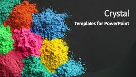  Presentation with holi - Theme featuring enjoying holiness - colorful powders for holi festival background and a  colored foreground
