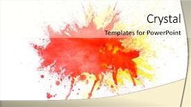  Presentation with colorful celebration - Presentation design enhanced with enjoying holiness - colorful watercolor splash on white background and a cream colored foreground