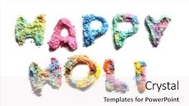  Presentation with holi - Cool new presentation with enjoying holiness - text happy holi made backdrop and a white colored foreground