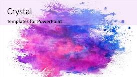  Presentation with holi festival - Audience pleasing presentation consisting of enjoying holiness - watercolor splash on white background backdrop and a lavender colored foreground