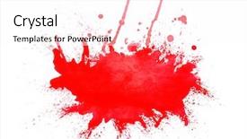  Presentation with holi festival - Cool new presentation theme with enjoying holiness - watercolor splash on white background backdrop and a pink colored foreground