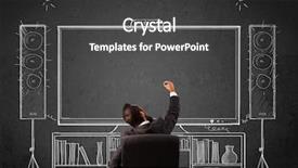  Presentation with cinema - Beautiful presentation design featuring enjoying home cinema system backdrop and a dark gray colored foreground