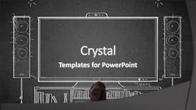  Presentation with cinema - Slide deck enhanced with enjoying home cinema system background and a dark gray colored foreground