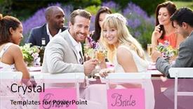  Presentation with bride - Amazing presentation theme having enjoying meal at wedding reception backdrop and a lemonade colored foreground