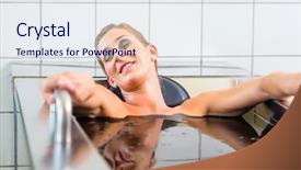  Presentation with alternative - PPT layouts with enjoying mud bath alternative therapy background and a sky blue colored foreground