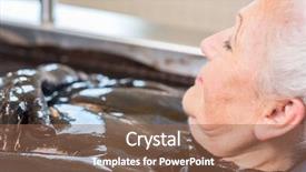  Presentation with alternative - Beautiful PPT theme featuring enjoying mud bath alternative therapy backdrop and a violet colored foreground