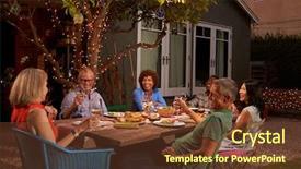  Presentation with philippines ethnic group - Theme featuring enjoying outdoor meal in backyard background and a tawny brown colored foreground