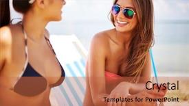  Presentation with rest - Amazing presentation theme having enjoying rest on the beach backdrop and a red colored foreground