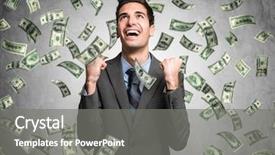  Presentation with rain - Slides having enjoying the rain of money background and a gray colored foreground